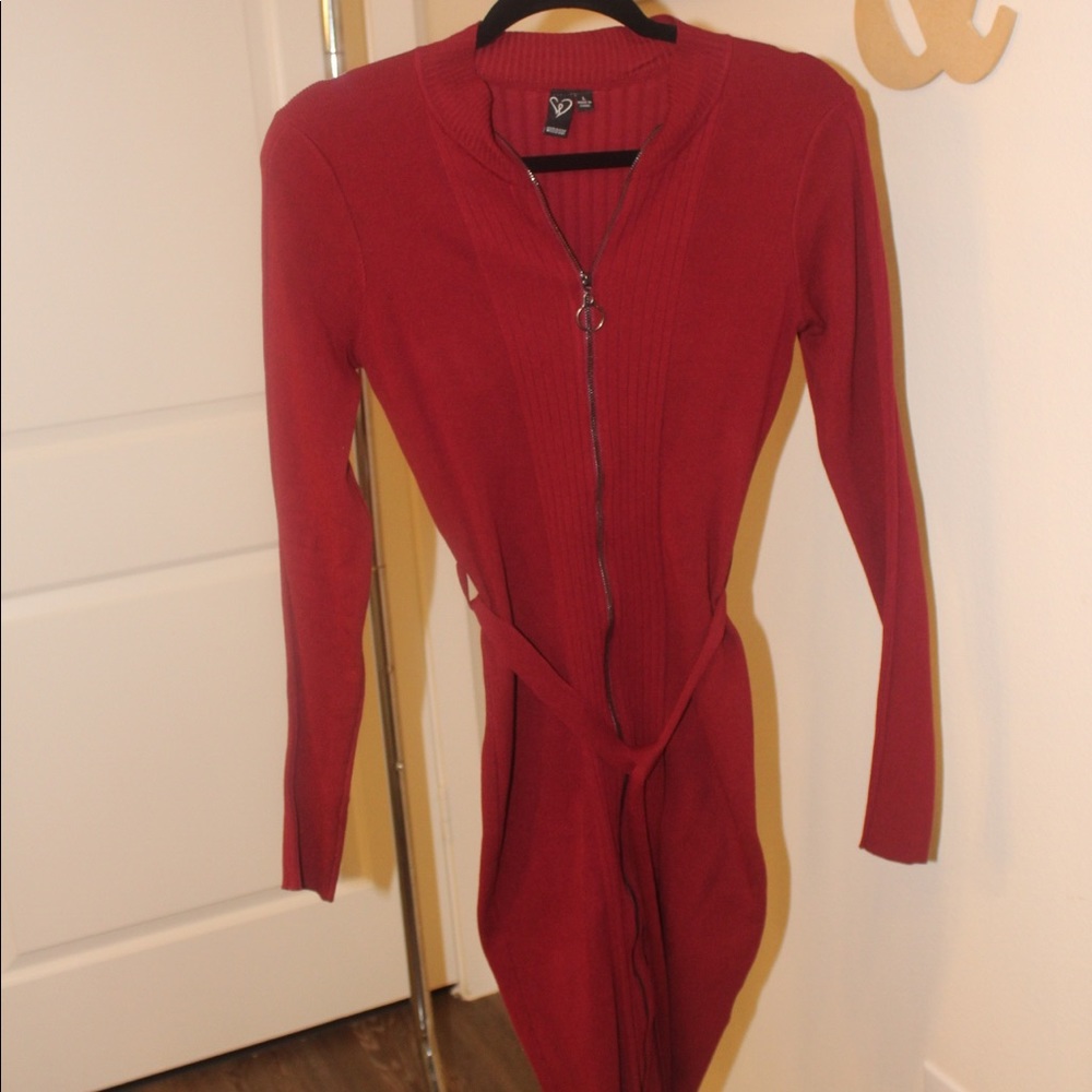 Red Windsor sweater dress